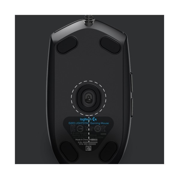 Mouse Logitech G G203 Lightsync (910-005796) USB Typ-A - 8000 DPI - 1 ms - Schwarz