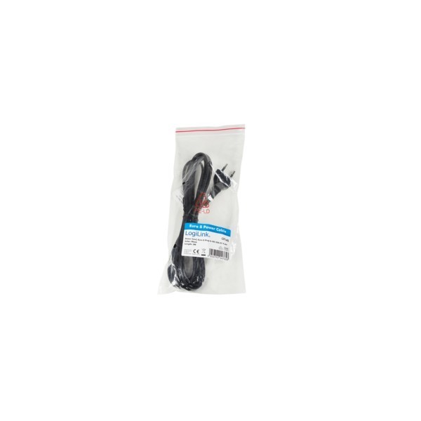 Kabel LogiLink Netzkabel CEE7/16 - IEC C7 schwarz 3m CP145