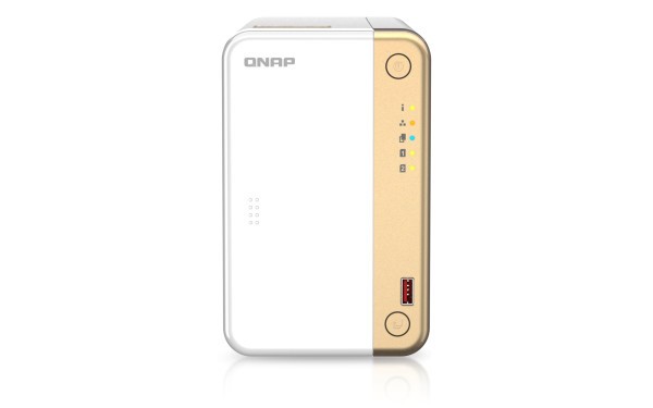 NAS Server QNAP TS-262-4G Tower - Intel® Celeron® - N4505 - Gold - Weiß