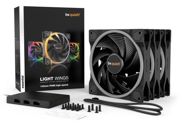 PC- Gehäuselüfter Be Quiet Light Wings 140mm PWM high-speed (triple pack)
