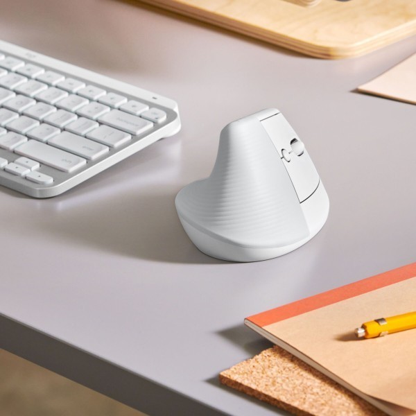 Mouse Logitech Lift - rechts -Wireless + Bluetooth - Weiß (910-006475)