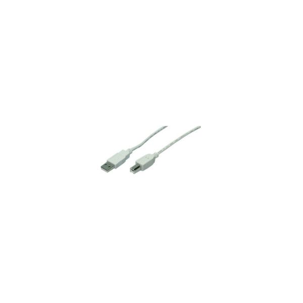 Kabel LogiLink USB 2.0 Kabel A-Stecker-B-Stecker grau 5m