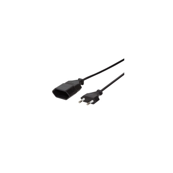 Kabel LogiLink Netzkabelverlängerung CEE7/16 schwarz 2m CP123