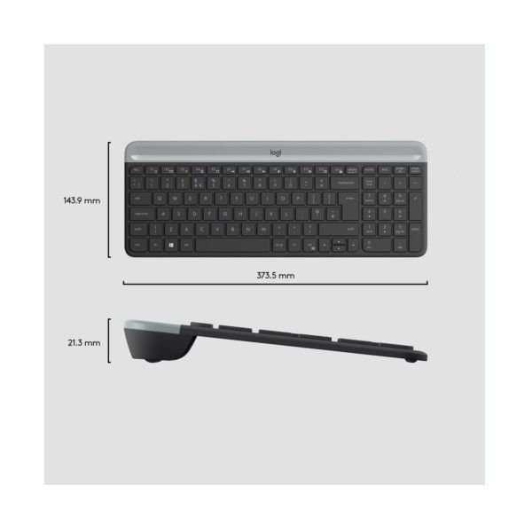 B-Keyboard & Mouse Logitech Slim Wireless Combo MK470 (US) (920-009204)