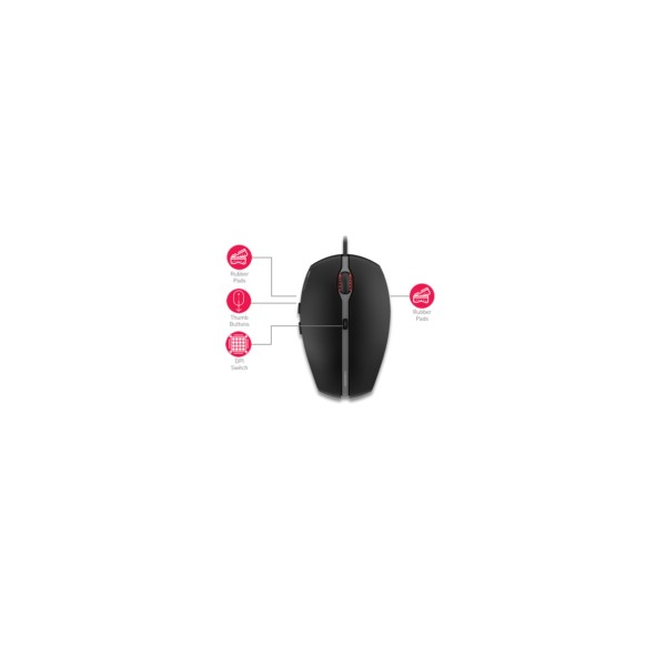 Mouse Cherry Gentix 4K wired black (JM-0340-2)