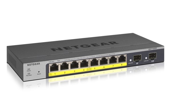 B-NETGEAR Switch Desktop Gigabit Smart 8-port 10/100/1000 GS110TP-300EUS