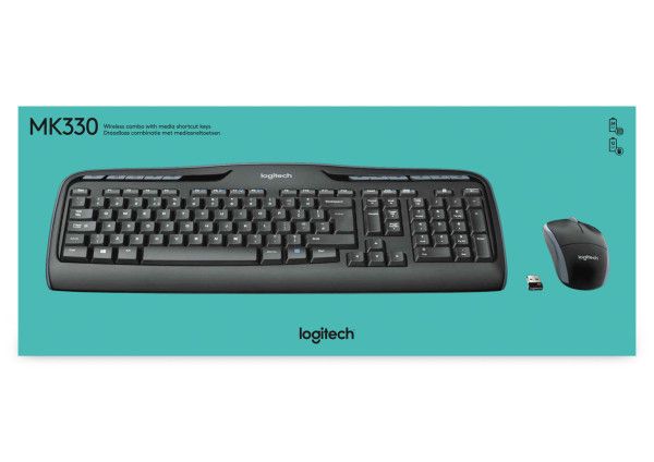 Keyboard & Mouse Logitech Wireless Combo MK330 (US) (920-003989)
