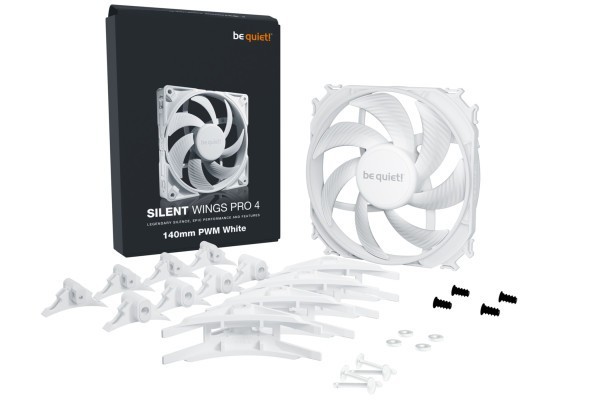 PC- Gehäuselüfter Be Quiet SilentWings Pro 4 140mm PWM White BL119