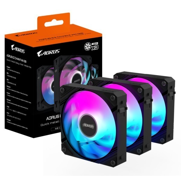 PC-Gehäuseöüfter Gigabyte AORUS 120mm schwarz GP-ECFAN1203