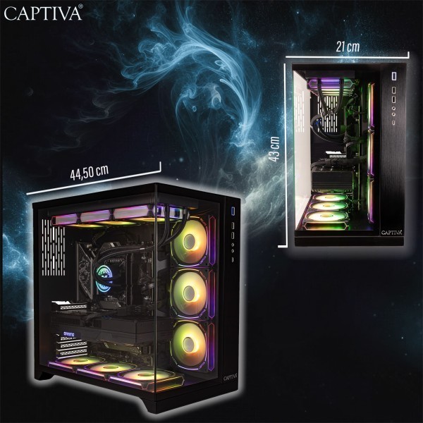 Captiva PC Entry Gaming I10-1681 (i5-14600KF/ARC B580 12GB GDDR6/SSD 2TB/32GB/WLAN/w/o OS)