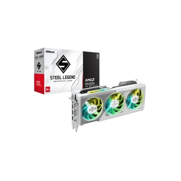 VGA ASRock Radeon RX 9070 XT 16GB Steel Legend