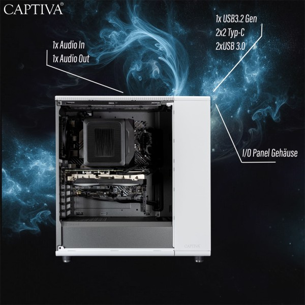Captiva PC Advanced Gaming R92-928 (Ryzen 5 5600/RTX5060 8GB GDDR7/SSD 2TB/32GB/WLAN/Windows 11 Home 64-bit)