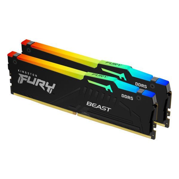 DDR5 64GB KIT 2x32GB PC 5600 Kingston FURY Beast RGB EX KF556C36BBEAK2-64