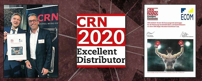 ECOM is once again among the top ten in the overall rankings of the 2020 CRN Excellent Distributor Awards